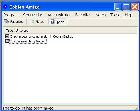 Cobian Amigo To Do