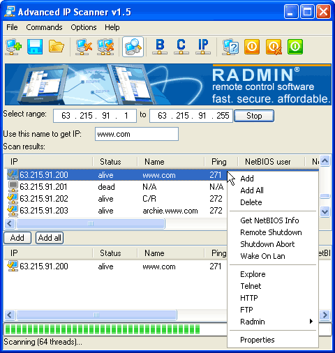 Advanced IP Scanner