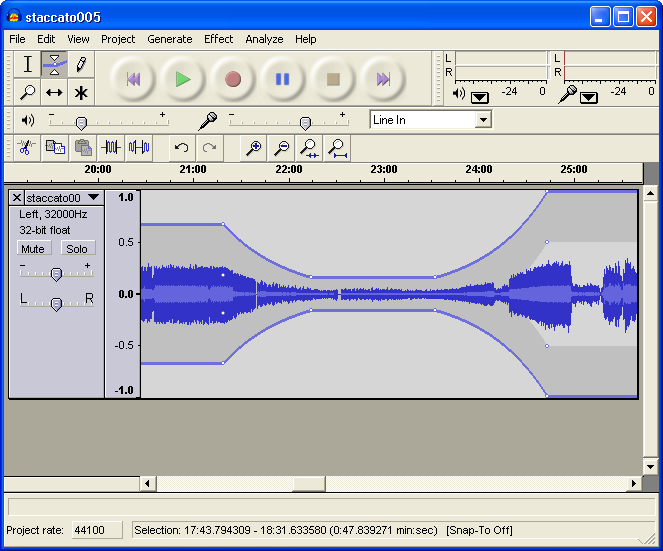 Audacity Windows Screenshot